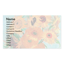 Van Gogh - Still Life Vase With Twelve Sunflowers Business Card Templates
