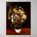 Van Gogh Still Life: Vase with Zinnias Print
