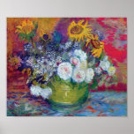 Van Gogh - Still Life With Roses And Sunflowers posters