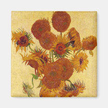 Van Gogh Sunflowers (F454) Vintage Fine Art Magnets