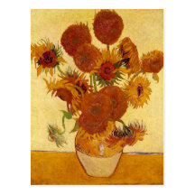 Van Gogh Sunflowers (F454) Vintage Fine Art Post Cards
