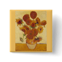 Van Gogh, Sunflowers Pin