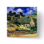Van Gogh Thatched Cottages at Cordeville buttons