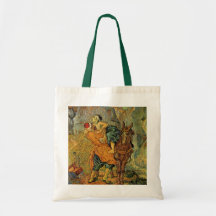 Van Gogh The Good Samaritan, Vintage Impressionism Tote Bags