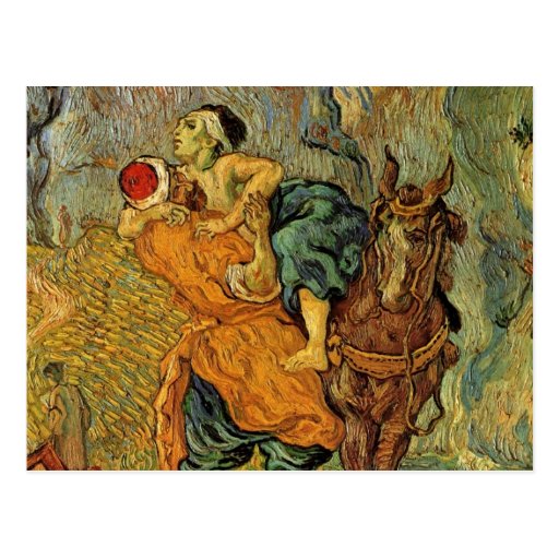Van Gogh The Good Samaritan, Vintage Impressionism Postcards