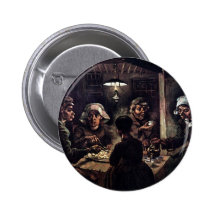 Van Gogh The Potato Eaters Button