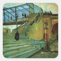 Van Gogh; The Trinquetaille Bridge Square Sticker