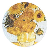 Van Gogh The Vase with 12 Sunflowers Sticker