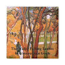 Van Gogh The Walk: Falling Leaves Fridge Magnet