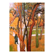 Van Gogh The Walk: Falling Leaves, Vintage Art Personalised Announcement