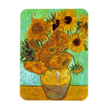 Van Gogh Twelve Sunflowers Flexible Magnet