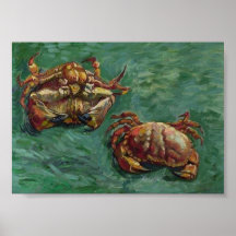 Van Gogh Two Crabs Post Impressionism Poster