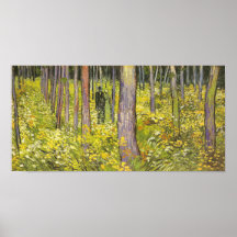 Van Gogh Undergrowth, Two Figures Fine Art Print