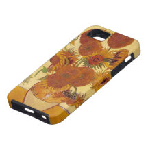 Van Gogh: Vase Fifteen Sunflowers Vintage Fine Art iPhone 5 Covers