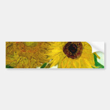 Van Gogh: Vase Twelve Sunflowers Vintage Fine Art Bumper Stickers