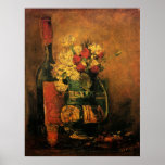 Van Gogh; Vase with Carnations, Roses and a Bottle posters