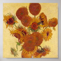 Van Gogh: Vase with Fifteen Sunflowers Poster
