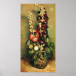 Van Gogh Vase with Hollyhocks Poster