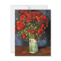 Van Gogh; Vase with Red Poppies Announcement