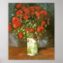 Van Gogh Vase With Red Poppies posters