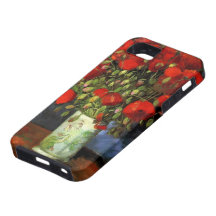 Van Gogh; Vase with Red Poppies, Vintage Flowers iPhone 5 Cover