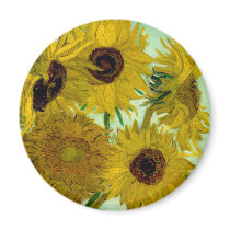 Van Gogh: Vase with Twelve Sunflowers Fridge Magnets