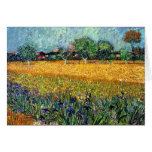 Van Gogh View Of Arles With Irises Greeting Card