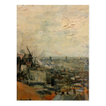 Van Gogh; View of Paris from Montmarte Postcards