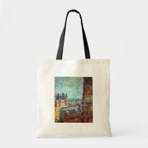 Van Gogh - View Of Paris From Vincents Room Tote Bags