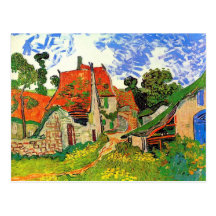 Van Gogh Village Street in Auvers Fine Vintage Post Card