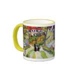 Van Gogh Village Street with Figures mugs