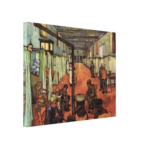 Van Gogh; Ward in the Hospital in Arles Stretched Canvas Print