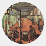 Van Gogh; Ward in the Hospital in Arles Round Sticker