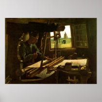 Van Gogh Weaver Near an Open Window Posters