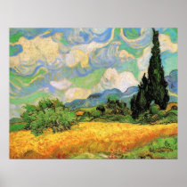 Van Gogh; Wheat Field w Cypresses at Haute Galline