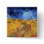 Van Gogh Wheat Field With Crows Button