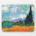 Van Gogh Wheat Field with Cypresses mousepads