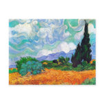 Van Gogh Wheat Field with Cypresses postcards