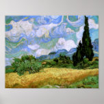 Van Gogh Wheat Field with Cypresses Print