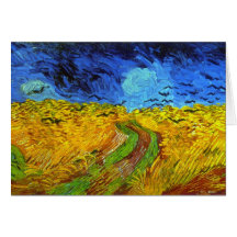 Van Gogh Wheatfield with Crows Fine Art Greeting Card