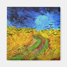 Van Gogh Wheatfield with Crows Fine Art Refrigerator Magnets