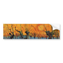 Van Gogh  Willows at Sunset Bumper Stickers