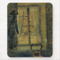 Van Gogh; Window in the Bataille Restaurant Mouse Pad