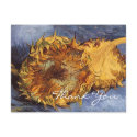 Van Gogh's 2 Cut Sunflowers postcards