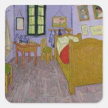 Van Gogh's Bedroom at Arles, 1889 Square Sticker