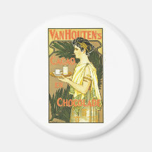 Van Houten's Cacao en Chocolade 1899 Fridge Magnets