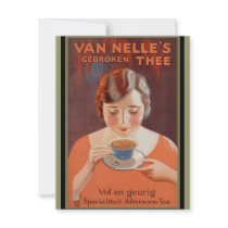 Van Nell's - Vintage Tea Advertising Custom Invites