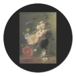 Van Spaendonck Chinese Aster and Balsam in a glass Sticker