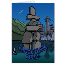 Vancouver BC Souvenir Art Cards Customised Cards