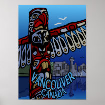 Vancouver First Nations Poster Totem Home Decor